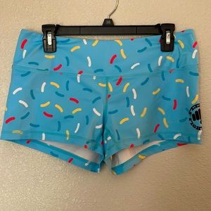 Light Blue Feed Me Fight Me Donut Sprinkle Shorts